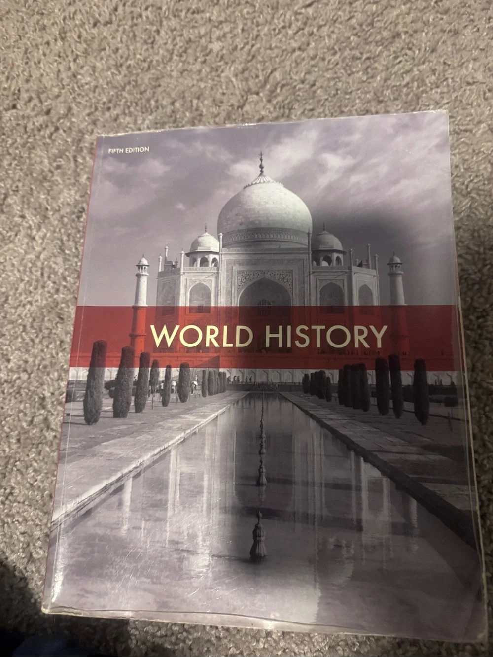 World History Red Accent Hardcover Book